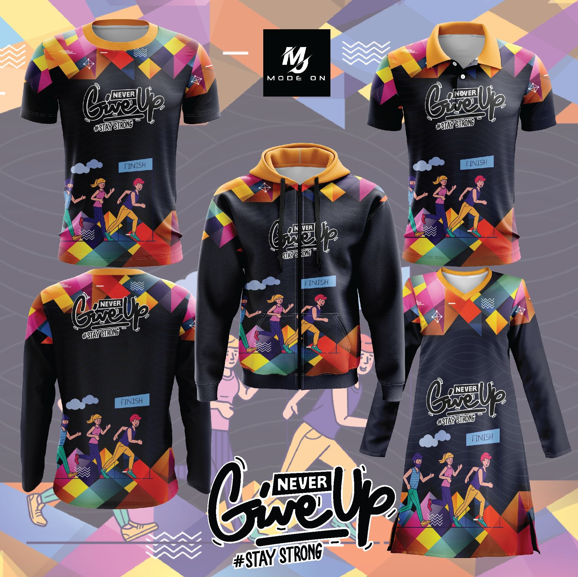 Limited Edition NEVER GIVE UP Jersey and Jacket #10