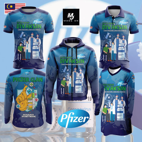 Limited Edition Vaksin Pfizer Jersey and Jacket #03